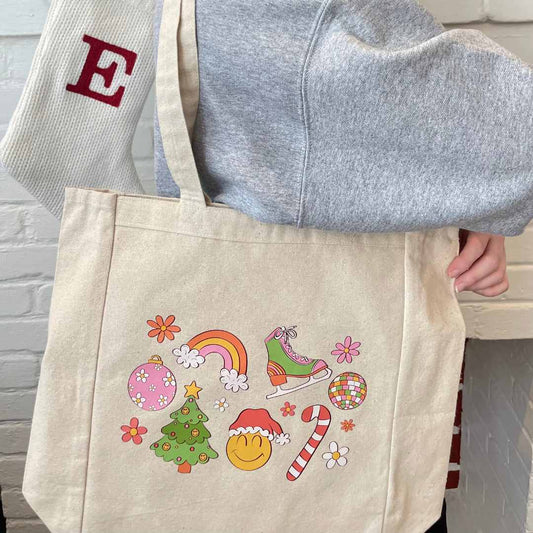 Retro Christmas Tote Bag