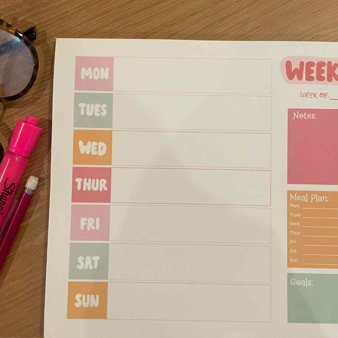 Weekly Plan Notepad