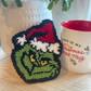 Grinch Mug Rug