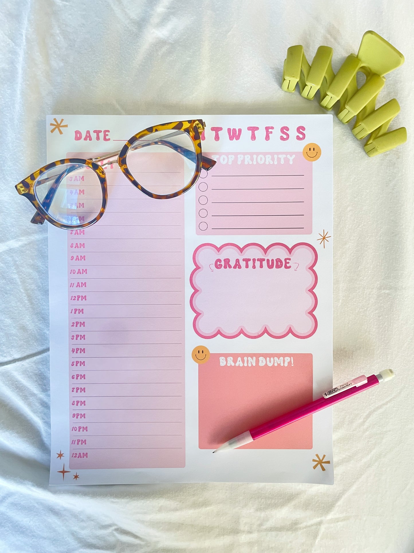 Happy Days Daily Planner Notepad